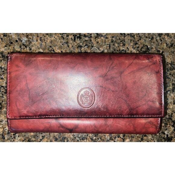Etch 2 Prym Handbags - Gorgeous Vintage Etch 2 Prym Top Grain Red Burgundy Leather Wallet Coin Purse